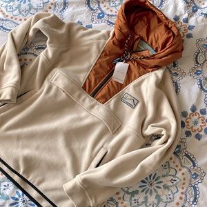 Passenger Alexander Recycled Polar Hooded Fleece Pullover Jacket Sweatshirt XL